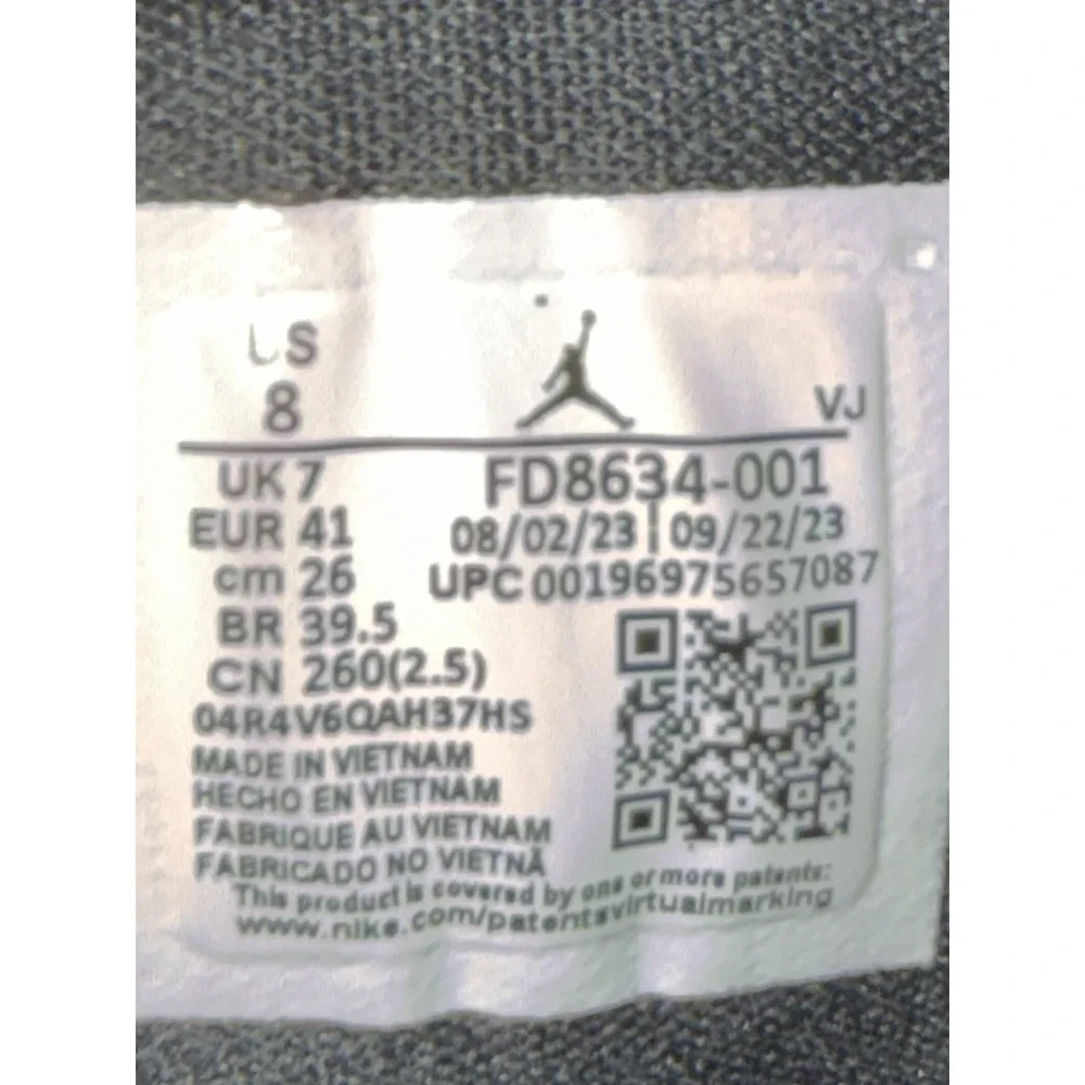 Air Jordan 1 Retro Mens Size 8 Craft Dark Smoke Grey Anthracite Basketball Shoes